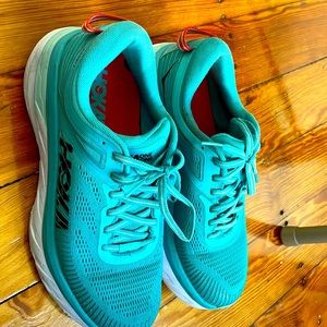 Hoka Bondi 7, gently used, aqua